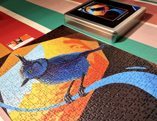 Puzzle « MÉSANGE HUPPÉE » 500 pièces