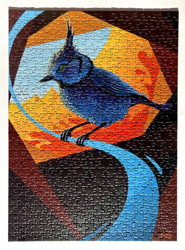 Puzzle « MÉSANGE HUPPÉE » 500 pièces